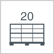 Boxes/polybags per pallet: 20