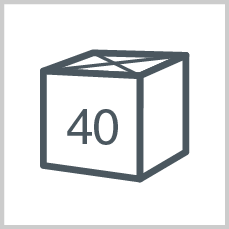 Packets/rolls per box/polybag: 40