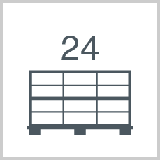 Boxes/polybags per pallet: 24